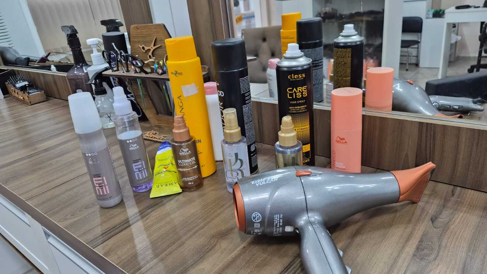 Ferramentas de trabalho do salão