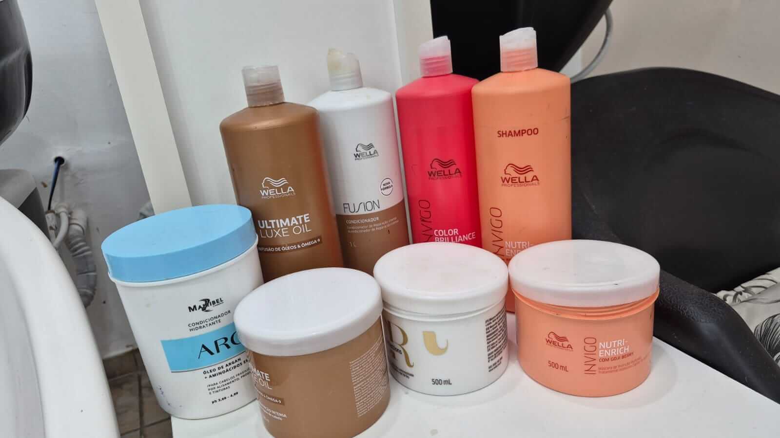 Produtos profissionais do salão